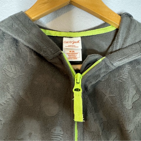 New Boys' Union Suit, Dino Fossil, Cat & Jack Size M (8) Color: Gray/Neon - Picture 5 of 8